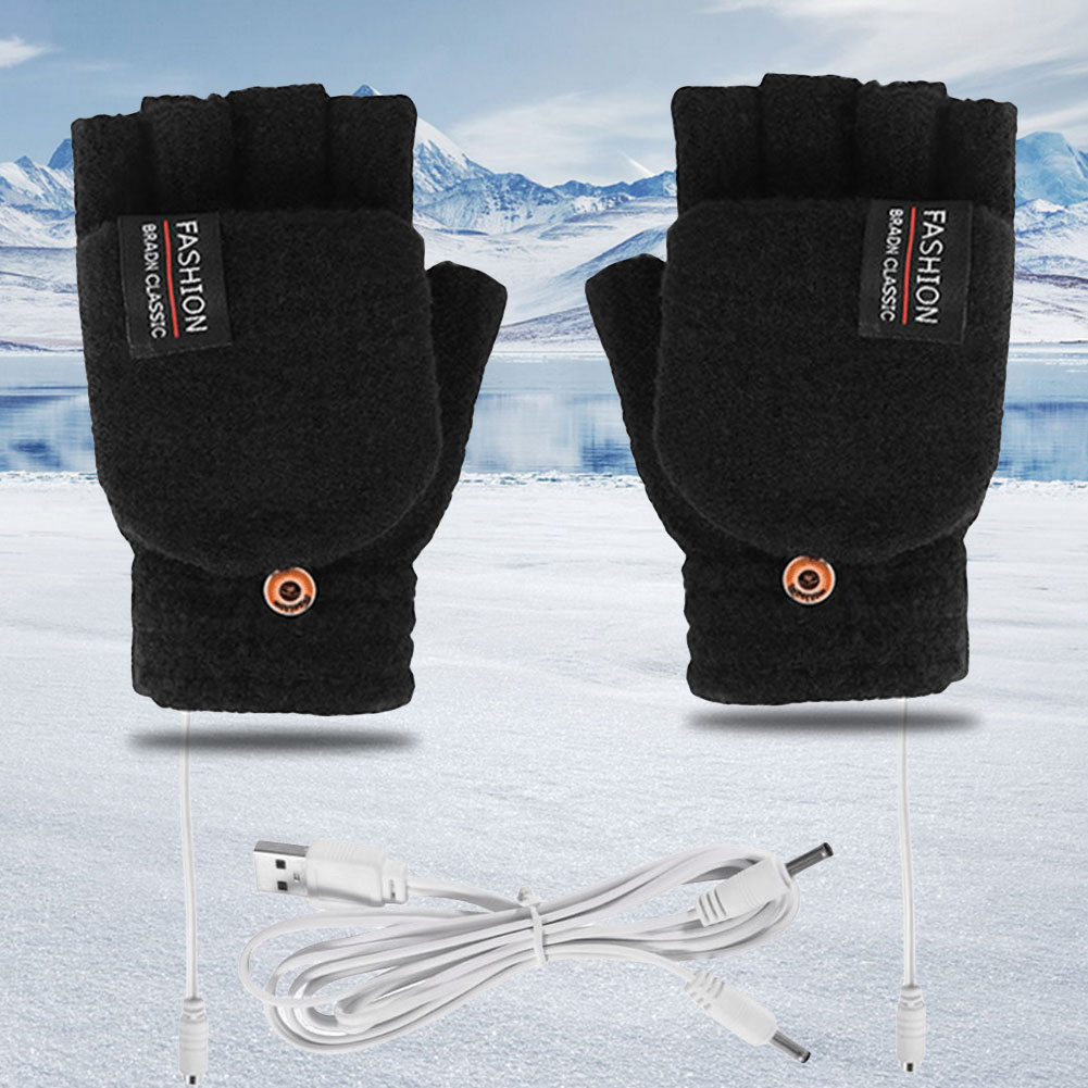 Hand Warmer Electric - Double-Sided Heating Gloves Washable Rechargable Mittens