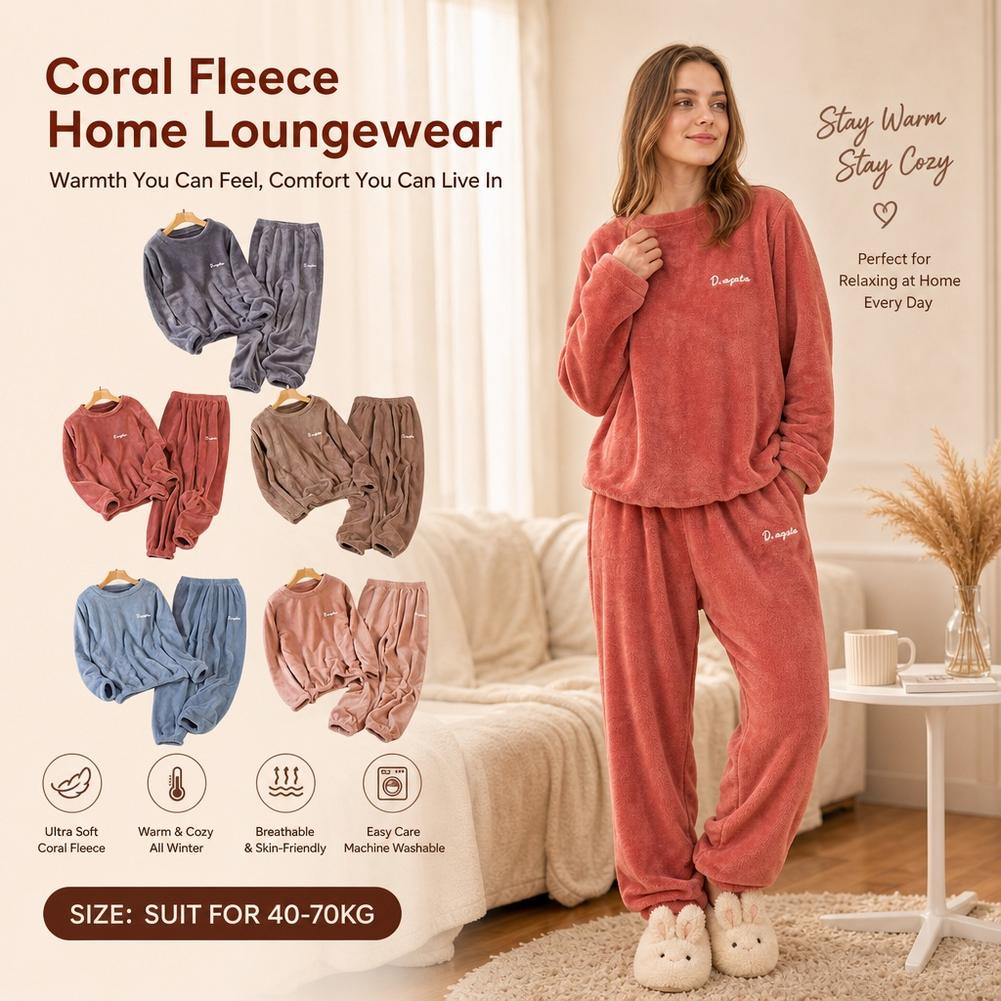 Coral Fleece Homewear Set Paja - Corduroy Pant Warm review and price