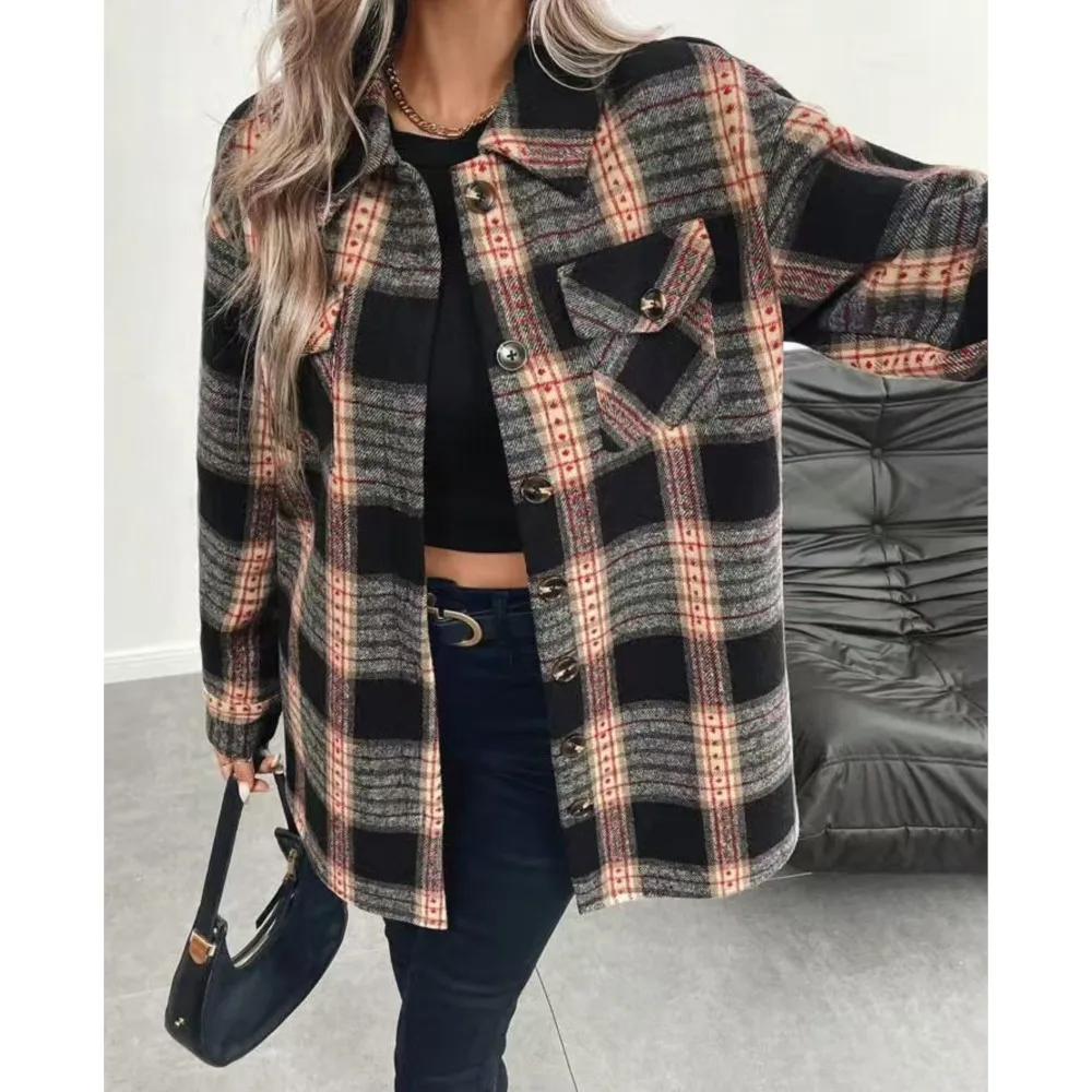 Autumn Winter Women's Fashion  - Flannel Shirt Lined review and price