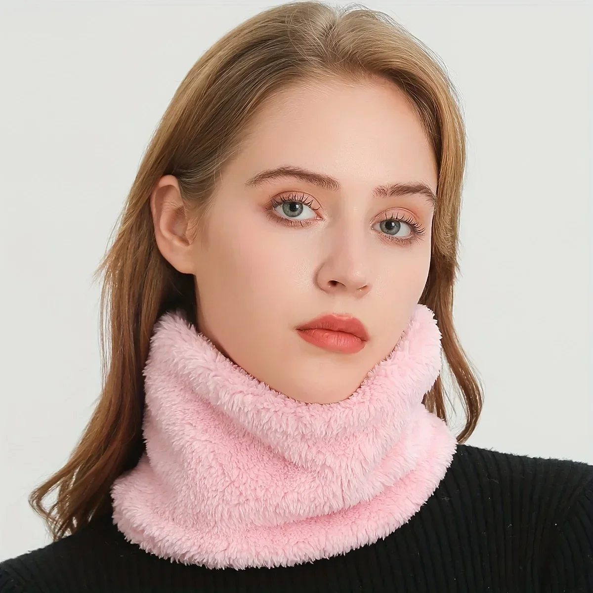 Windproof Plush Infinity Scarf - Neck Gaiter Fleece review and price